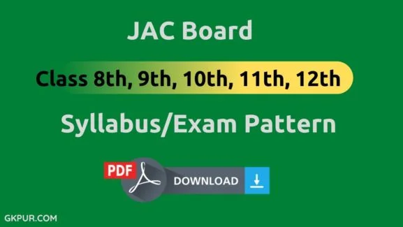 JAC Board Syllabus 2023